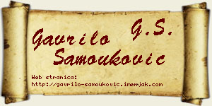 Gavrilo Samouković vizit kartica